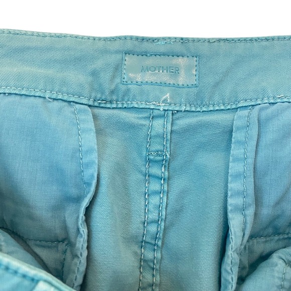 MOTHER‎ The Catch All Prep Ankle Pants Nile Blue Size 32 Cropped Relaxed Fit USA - Picture 8 of 14